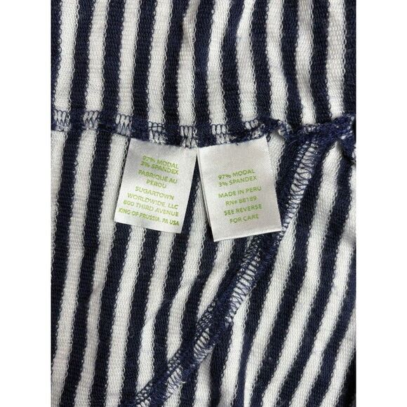 Lilly Pulitzer Luxletic Kerah Lounge Tee Women’s Size XS Blue White Striped - Picture 9 of 12